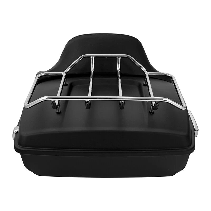 Matte Chopped Trunk Backrest Pad Mount Rack Fit For Harley Touring 2014-Up 2015