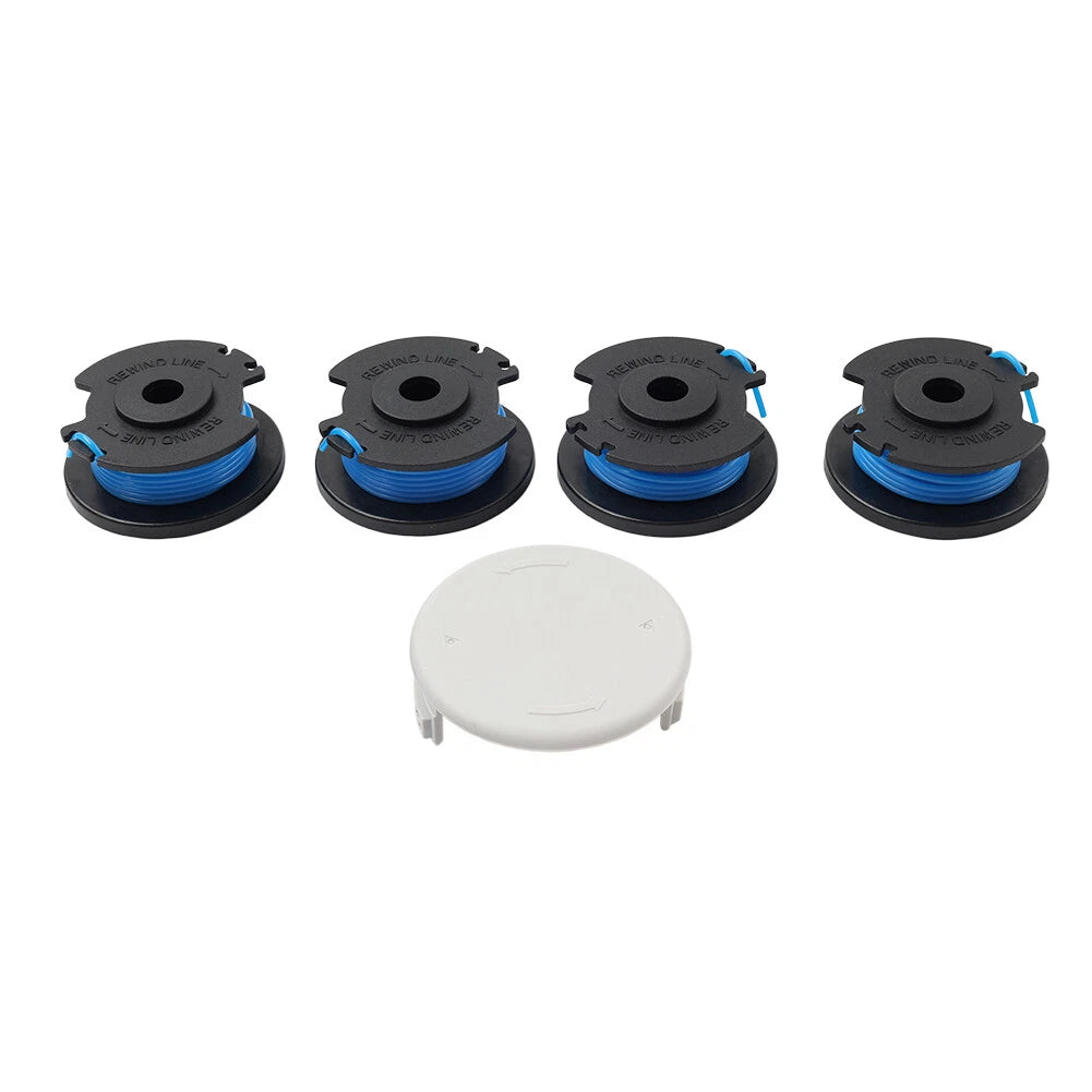 Spools 0.065 4 Pack With Cap Fit for HART Auto-Feed String Trimmers Nylon & ABS