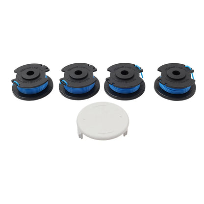 Spools 0.065 4 Pack With Cap Fit for HART Auto-Feed String Trimmers Nylon & ABS