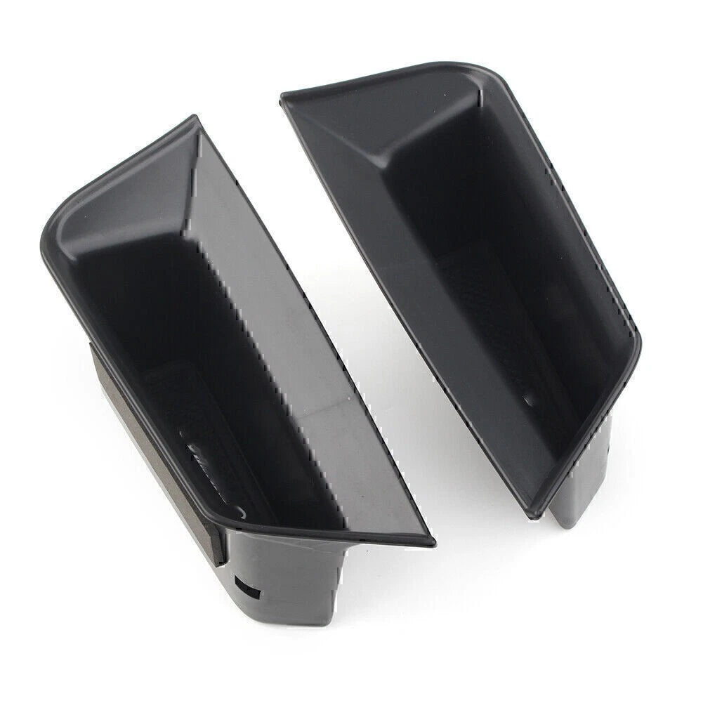 2 Pcs Front Door Armrest Storage Box Tray Bin Kit Black For Cadillac XT5 2017-19