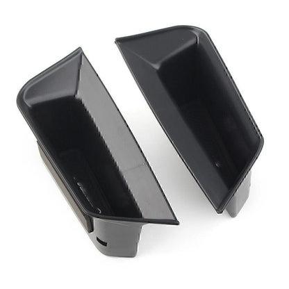 2 Pcs Front Door Armrest Storage Box Tray Bin Kit Black For Cadillac XT5 2017-19