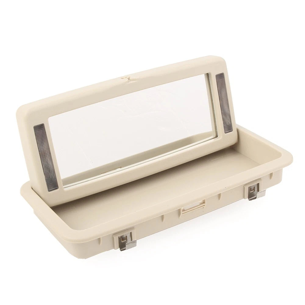Rear Row Vanity Mirror Makeup Mirror With Lights Fit Jaguar XJ 10-19 beige white