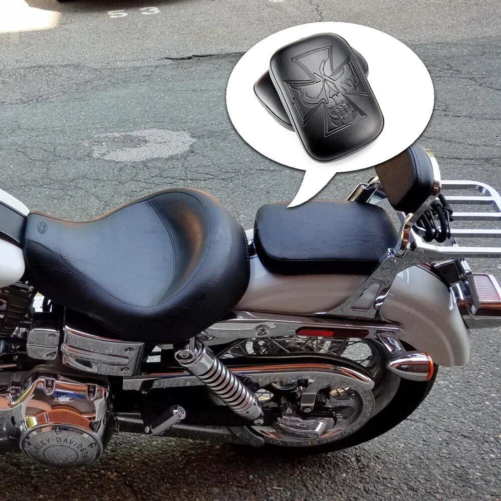 Skull Rear Pillion Back Seat 8 Suction Cups For Harley Chopper Sportster Softail