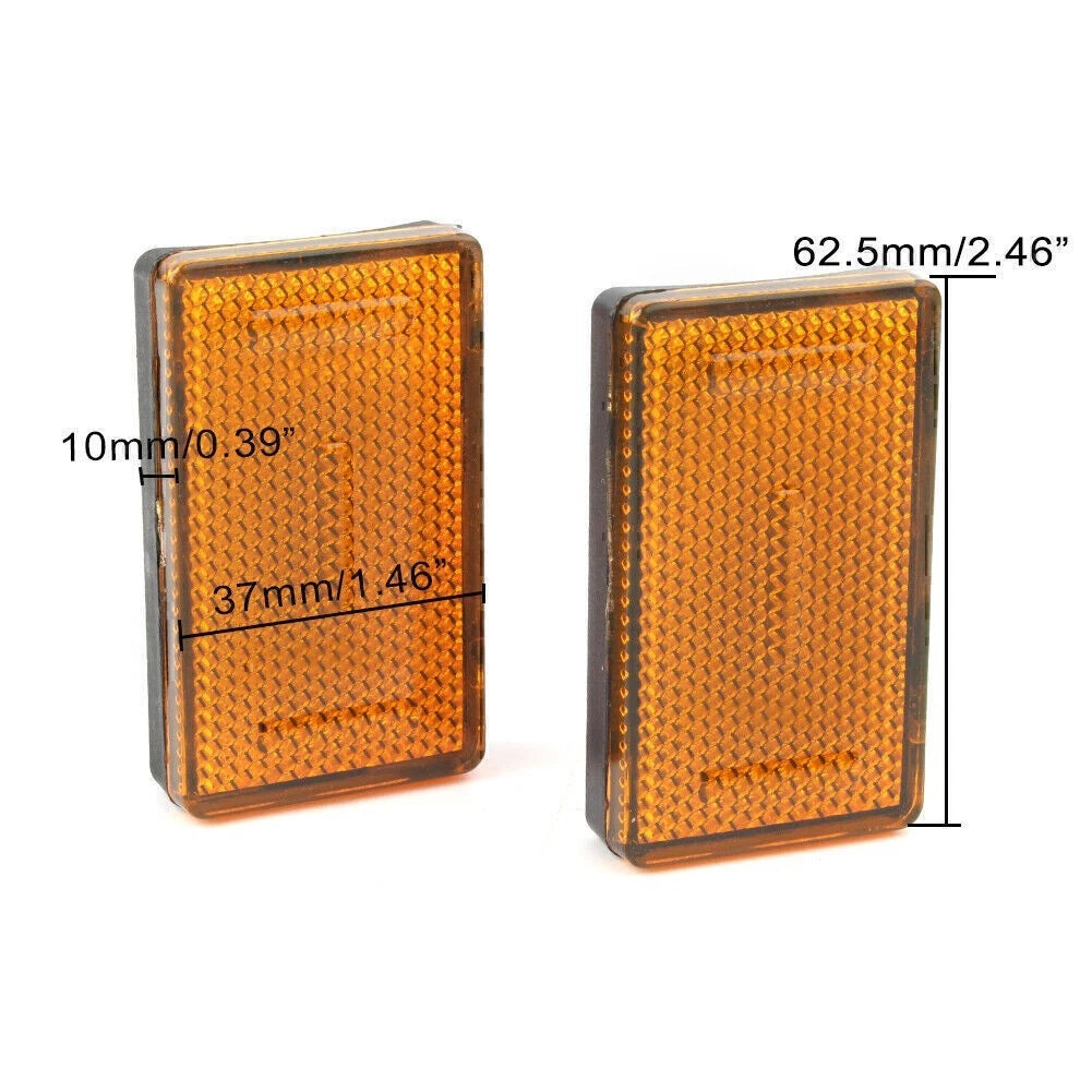 2pcs Fork Leg Reflector Cover Yellow for BMW K1200RS K1200GT R1200RT R1200GS ADV