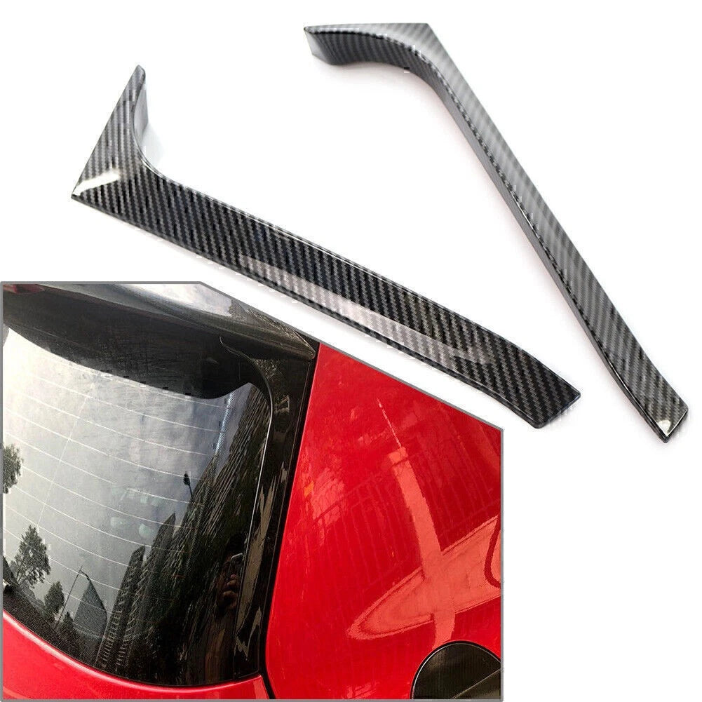 2pcs Rear Window Side Spoiler Canard Splitter Trim For VW Golf 6 Mk6 2009-13