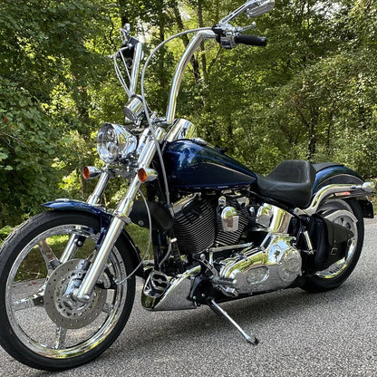 14" Rise 2" Ape Hanger Handlebar For Harley Sportster Slim Softail Dyna Touring