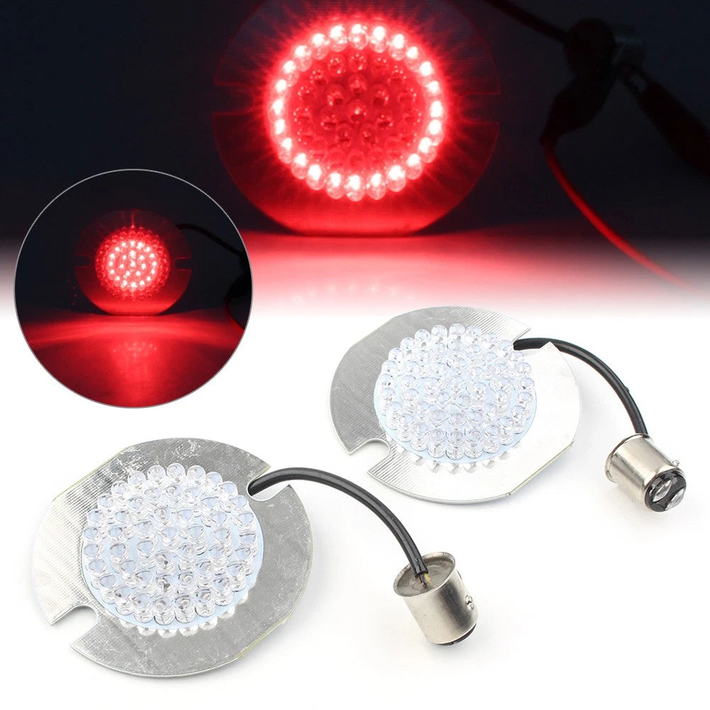 1157 Red LED Turn Signal Light Indicator Inserts for Harley Electra/Ultra