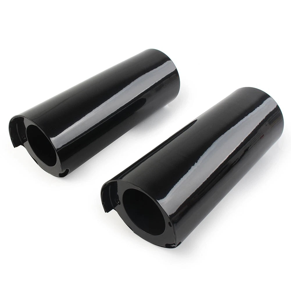 +2" Smooth Fork Tube Slider Covers Cowbells For Harley Electra Tri Glide FLHX