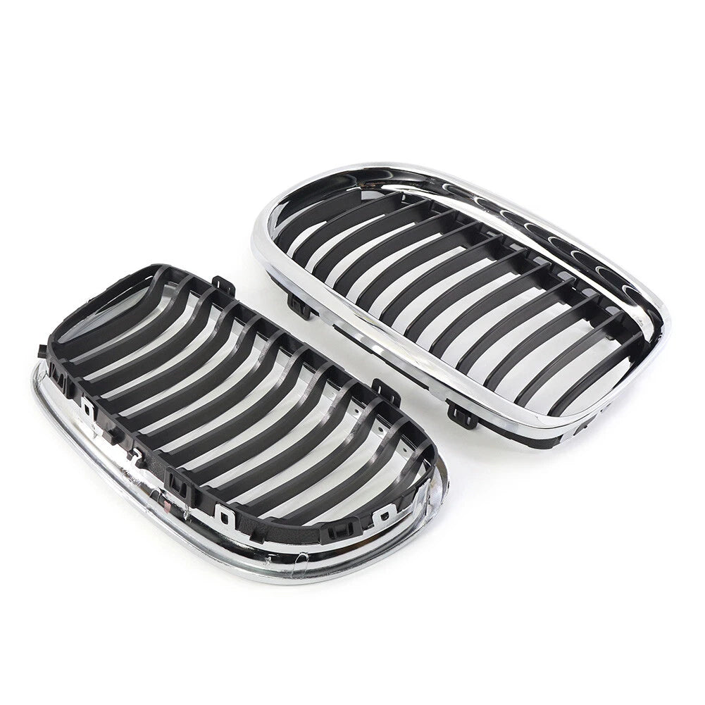 Fit BMW E90 E91 LCI 328i 335i  2009-2011 Front Kidney Grill Grille Chrome Black