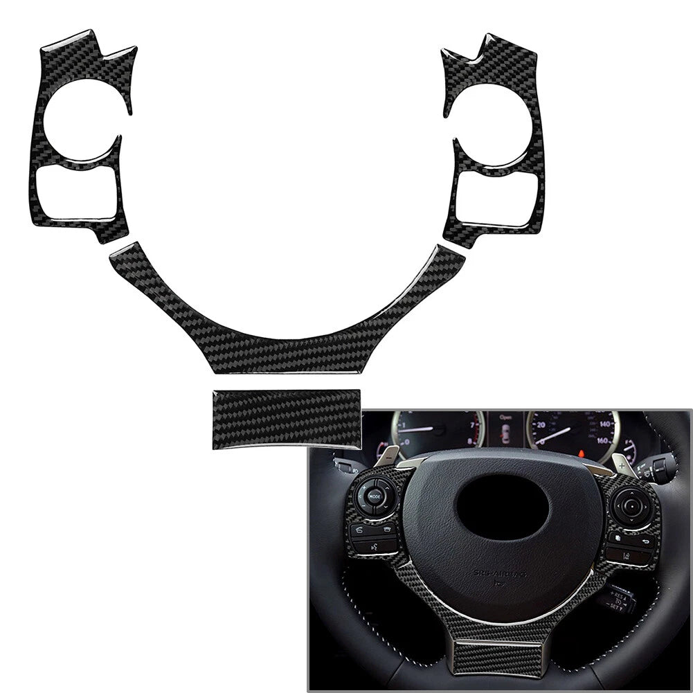 Carbon Fiber Steering Wheel Cover Trim for LEXUS IS250 NX200 200t 300h 2014-2017