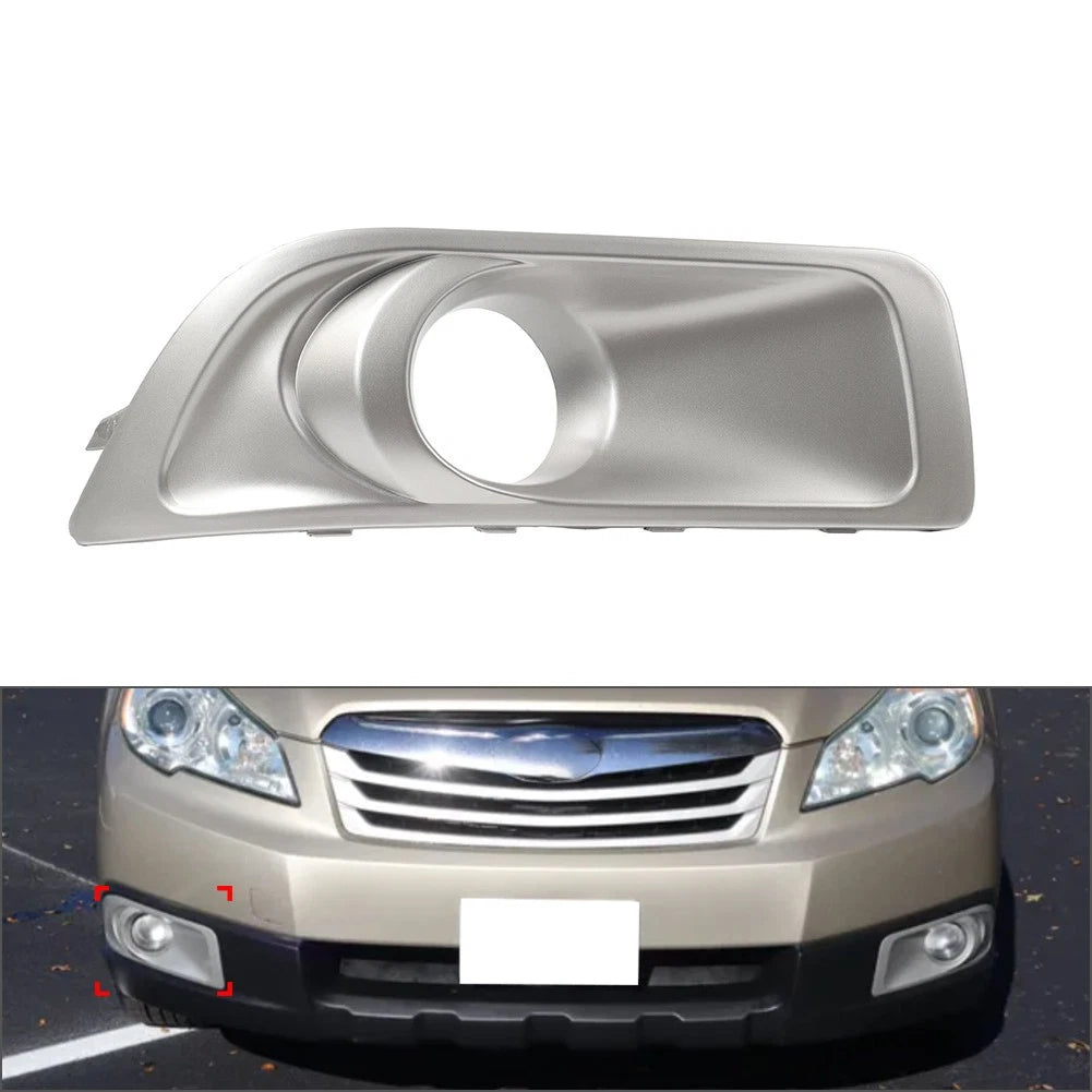 1x Right Front Bumper Fog Light Trim Bezel Cover Silver For Subaru Outback 10-12