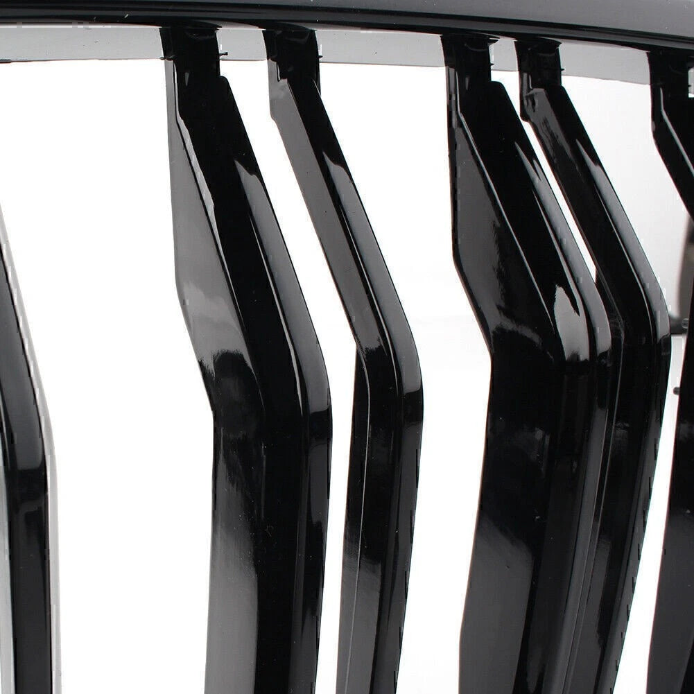 Pair Glossy Black Front Kidney Grille for BMW 5-series G30 Sedan 2017-Present