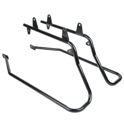 Red Hard Saddlebags & Conversion Bracket For Harley Davidson Softail FLST 84-17