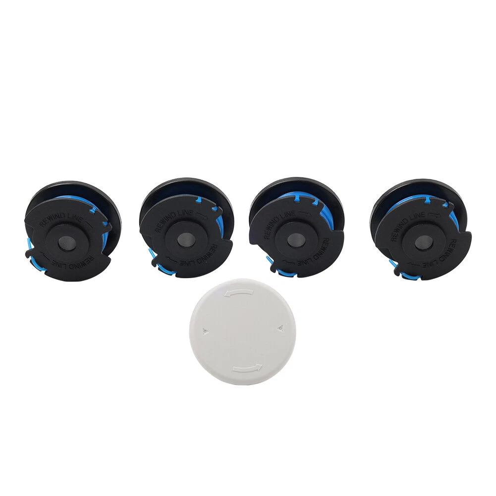 Spools 0.065 4 Pack With Cap Fit for HART Auto-Feed String Trimmers Nylon & ABS