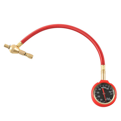 Tire Deflator Kit Tire Pressure Gauge 0-75 PSI Rapid Air Down Offroad Kit