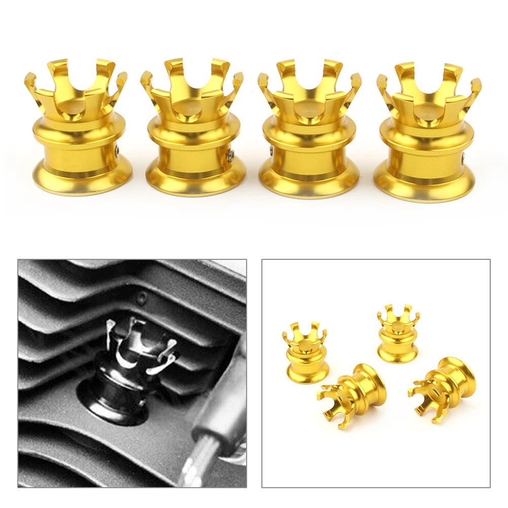 4 Pcs Head Bolt Topper Cover Cap Engine Cover Trim for Sportster XL883 1200 Gold