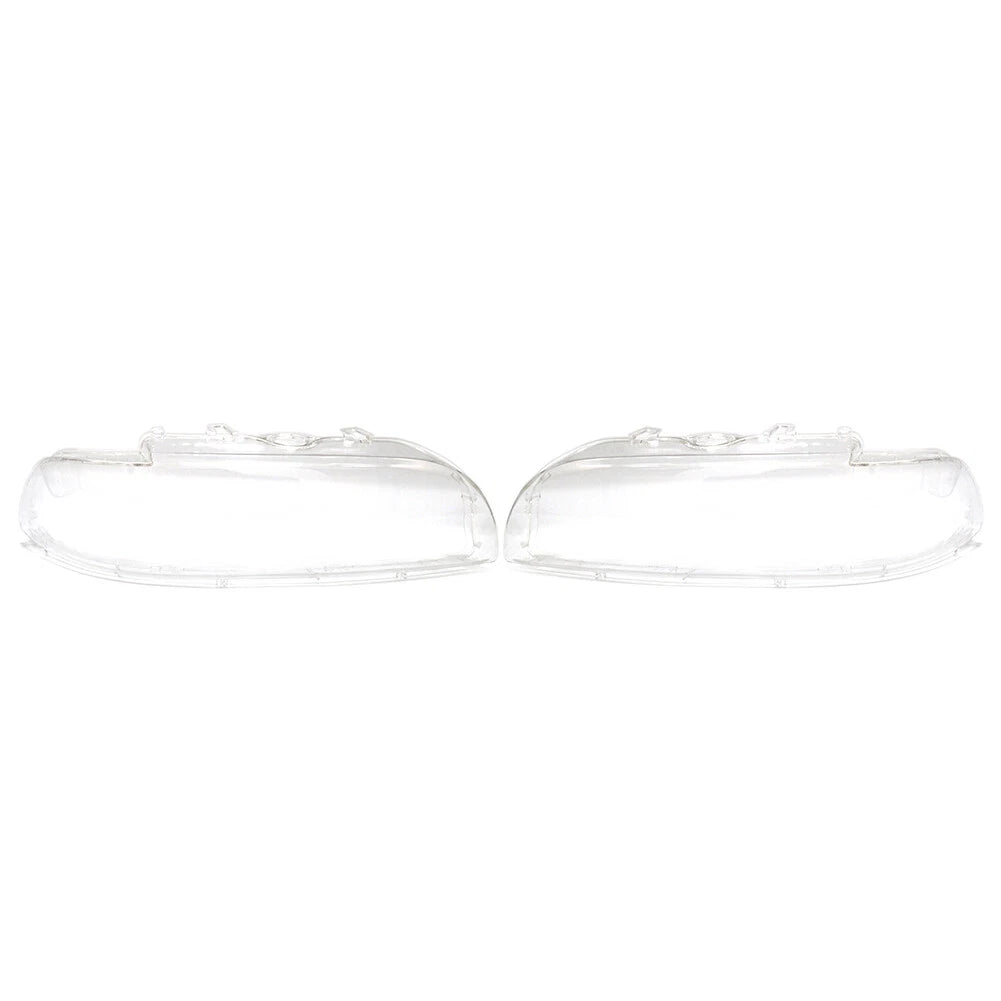 Front Headlight Lens Shell Cover Replacement For BMW 5 Series E39 2001-2003 PAIR