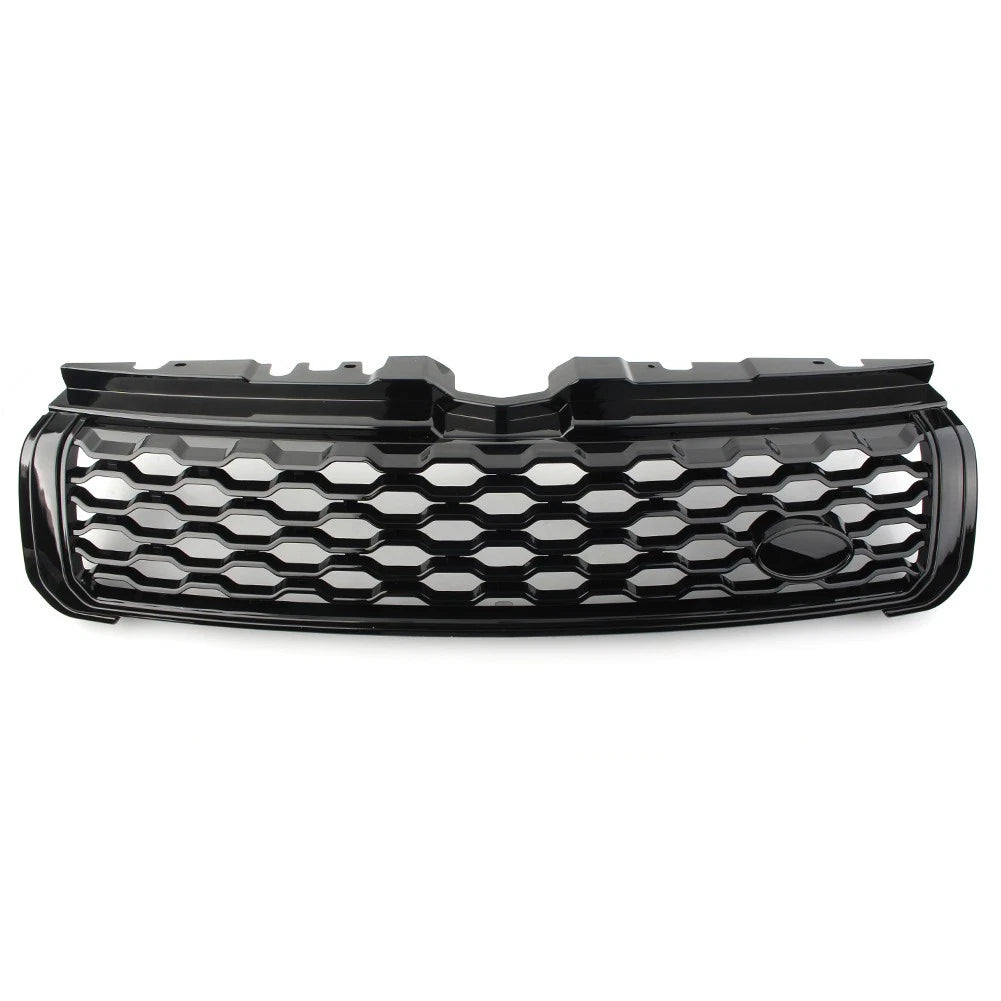 Front Bumper Center Upper Grille Glossy Black For Range Rover Evoque 2010-2018