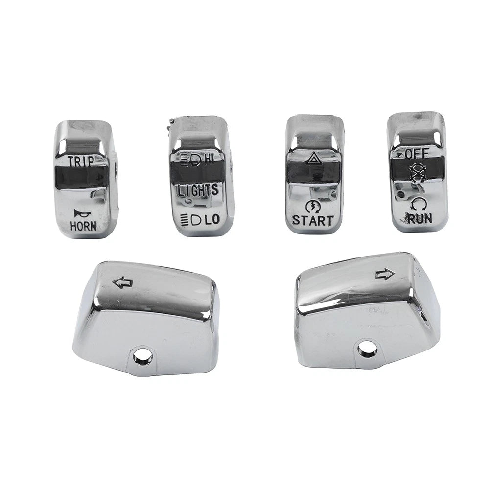 6x Hand Control Switch Housing Button Caps for Harley Sportster Road King 96-13