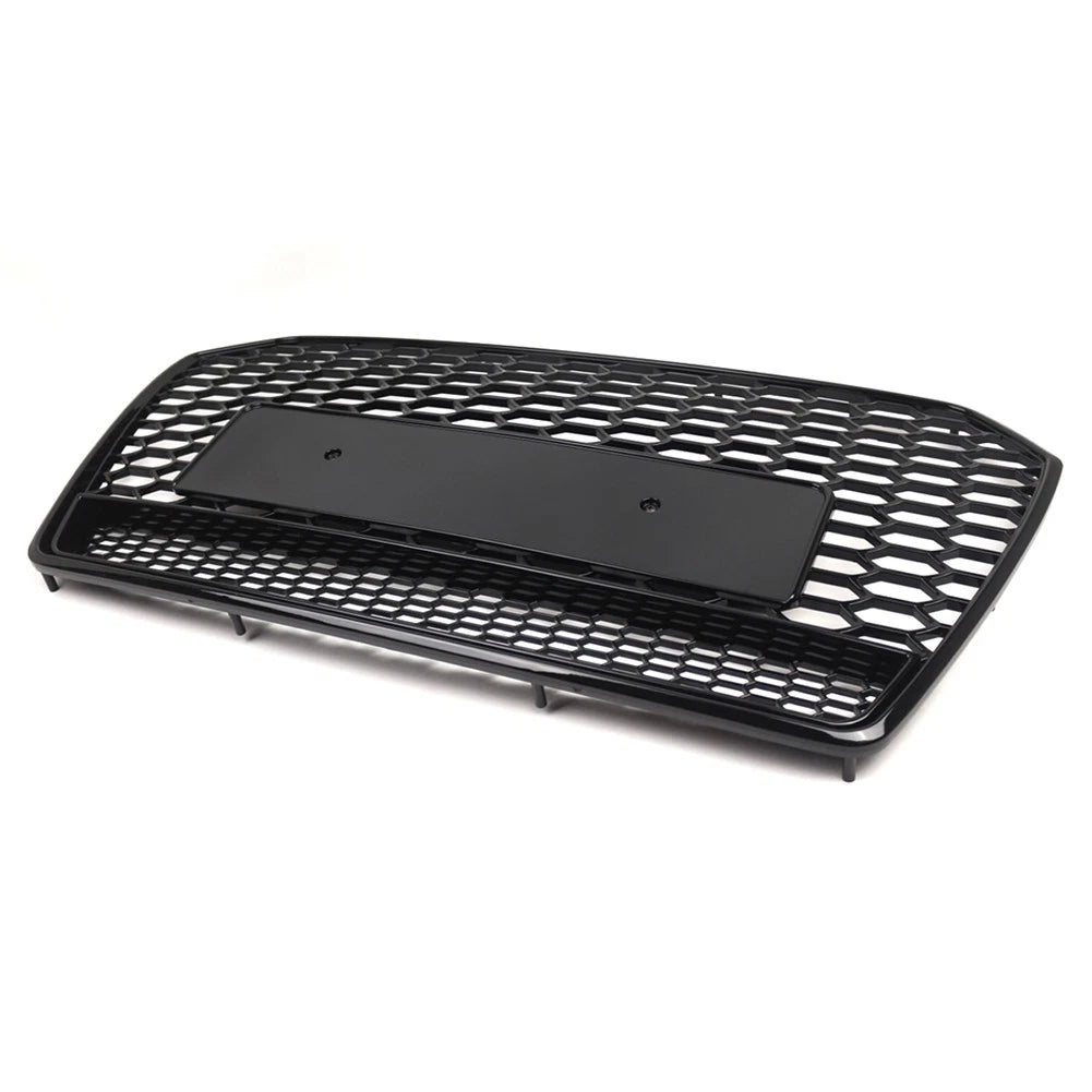 1pc Glossy Black Front Bumper Honeycomb Grille For Audi A6 S6 C7 2016-2018