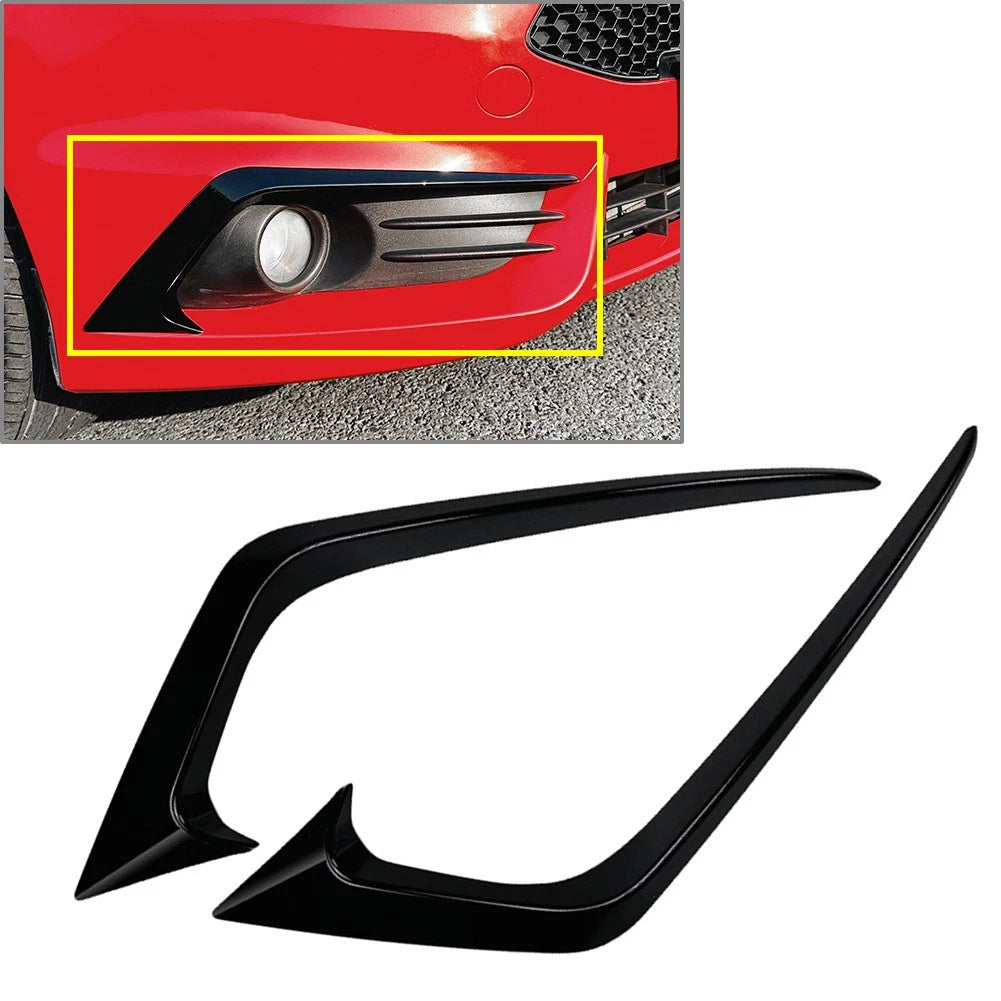 Front Bumper Side Splitter Spoiler For Ford Fiesta ST MK6 B-Max 2012-2017 Black
