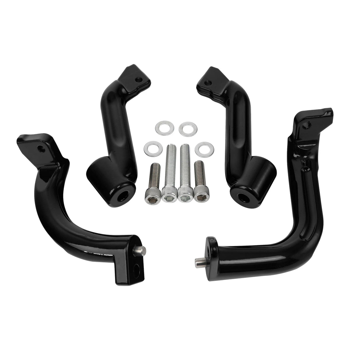 Driver Floorboard Footboard & Bracket For Harley Touring Road Glide 14-24 Black