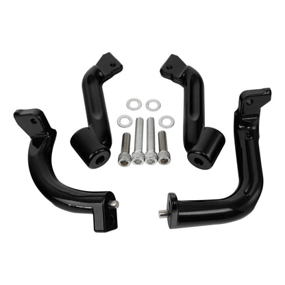 Driver Floorboard Footboard & Bracket For Harley Touring Road Glide 14-24 Black