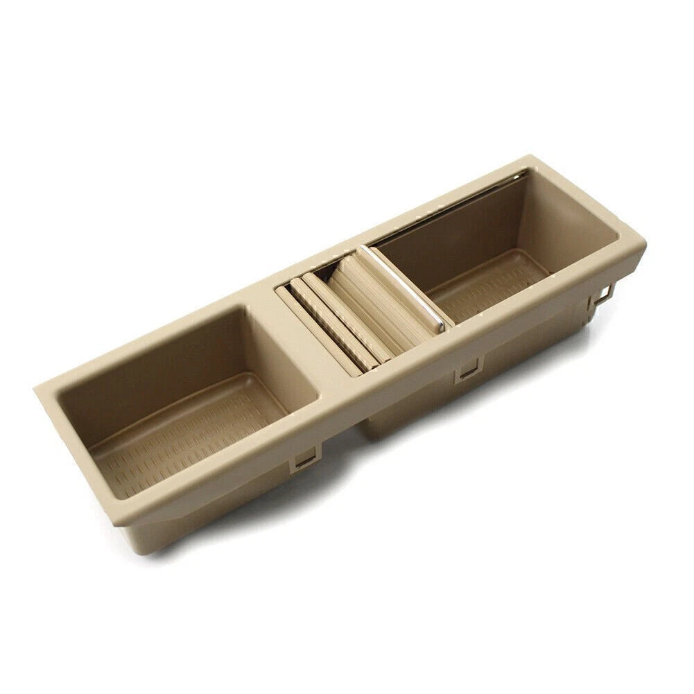 Front Center Console Storage Box Drink Cup Holder for BMW E46 3 Series Beige