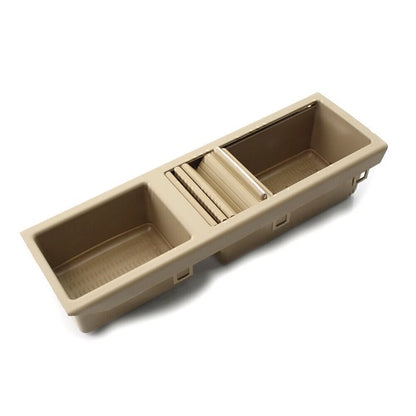 Front Center Console Storage Box Drink Cup Holder for BMW E46 3 Series Beige