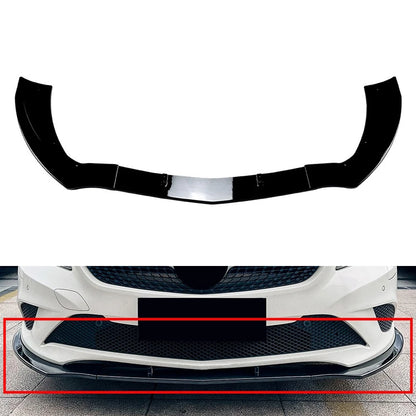 Black Front Bumper Splitter Spoiler Lip For Mercedes Benz CLA Class C117 2013-15