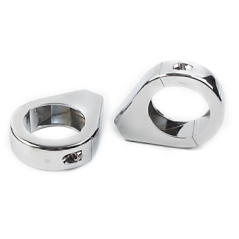39mm Moto Mount Headlight Bracket Fork Clamp Turn Signal Clamp Chrome Universal