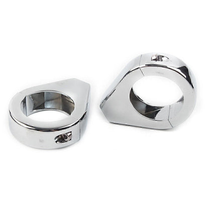 39mm Moto Mount Headlight Bracket Fork Clamp Turn Signal Clamp Chrome Universal