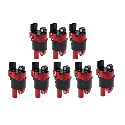 8x Red D514A Round Ignition Coil Pack For Chevrolet Silverado For GMC