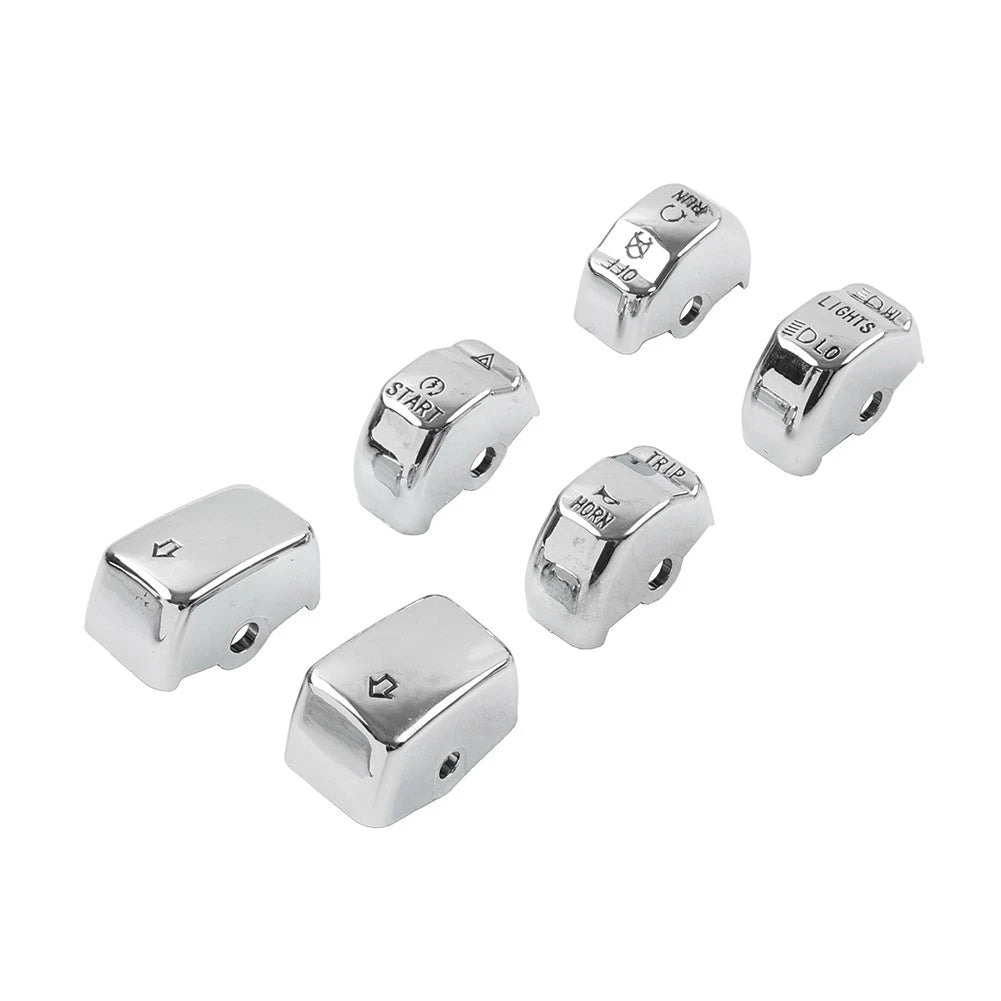 6x Hand Control Switch Housing Button Caps for Harley Sportster Road King 96-13