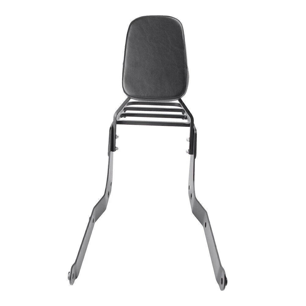 Steel Backrest Sissy Bar & Rack Black Fit for Honda Shadow VT750C Aero 2004-2012