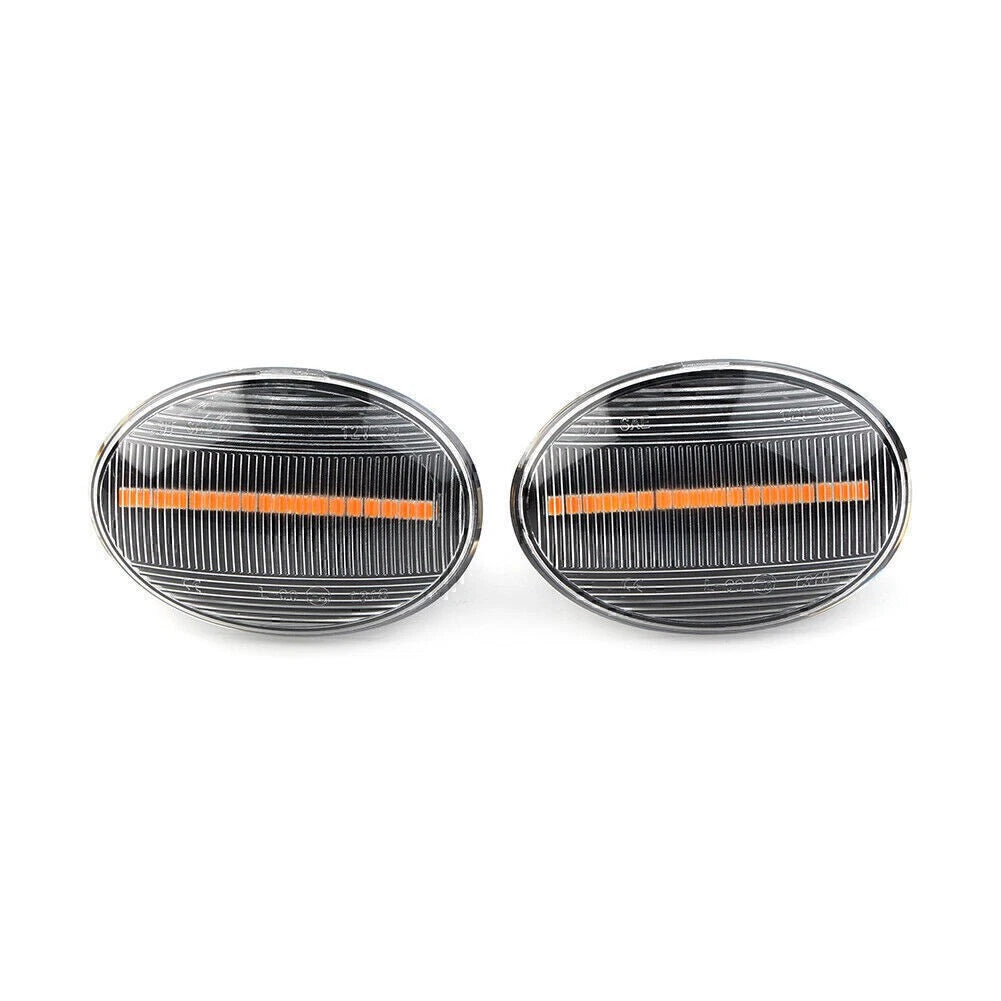 2x Dynamic Clear LED Side Marker Signal Light For MINI Cooper R55 R56 R57 R58