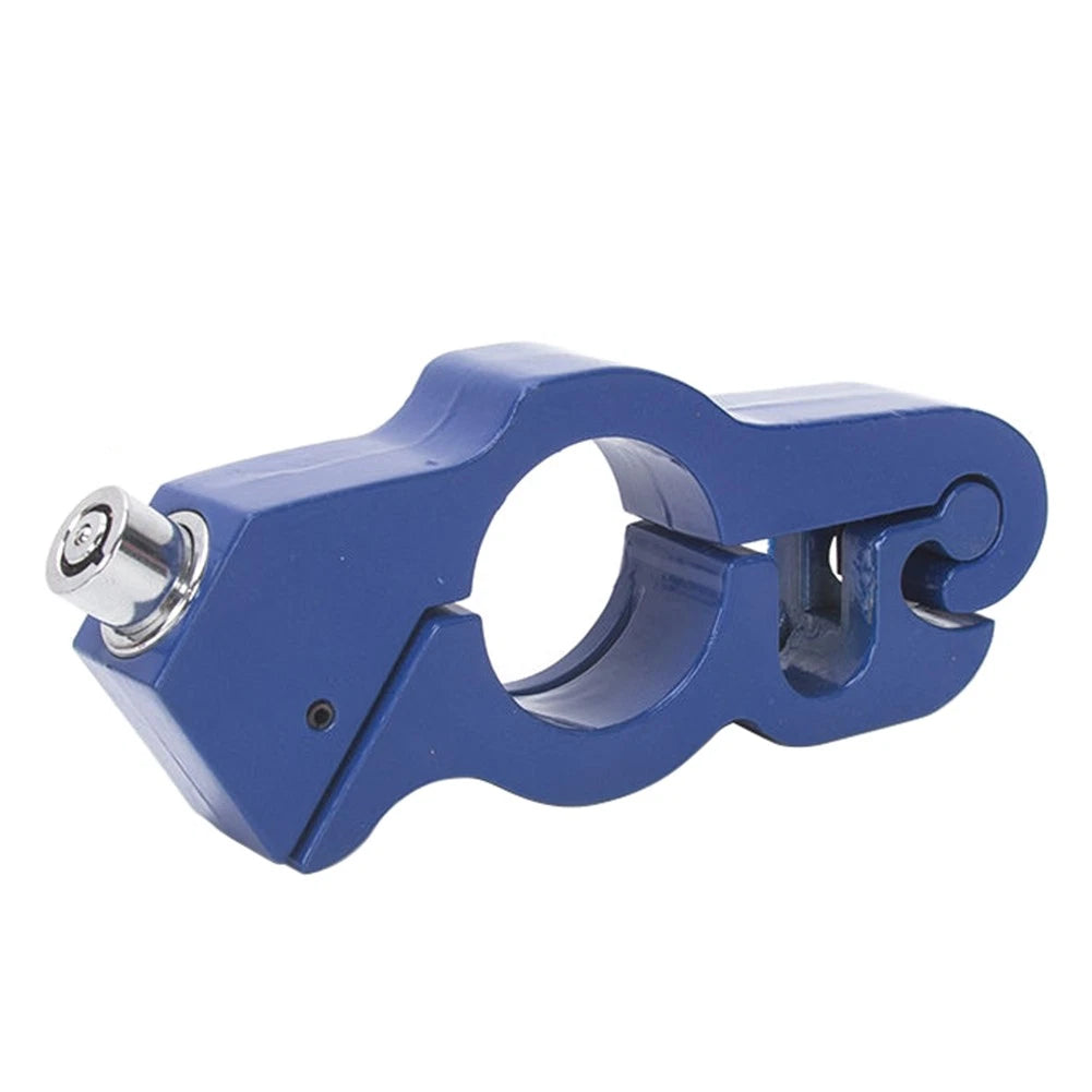 Blue Motor Handlebar Lock Anti-Theft Grip Throttle Security Bike Scooter ATV US