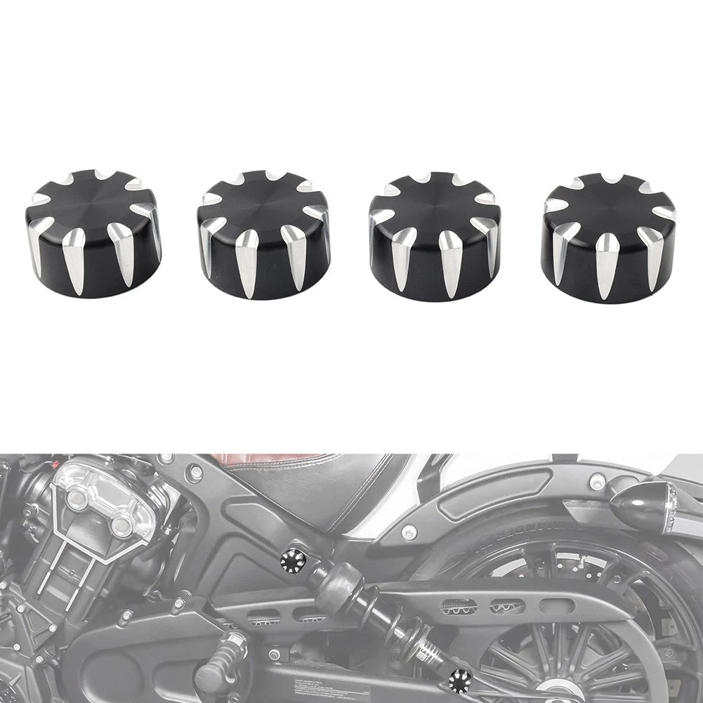 4X Rear Shock Absorber Mounting Cap Suspension Nut Cover For Indian Scout 20-23