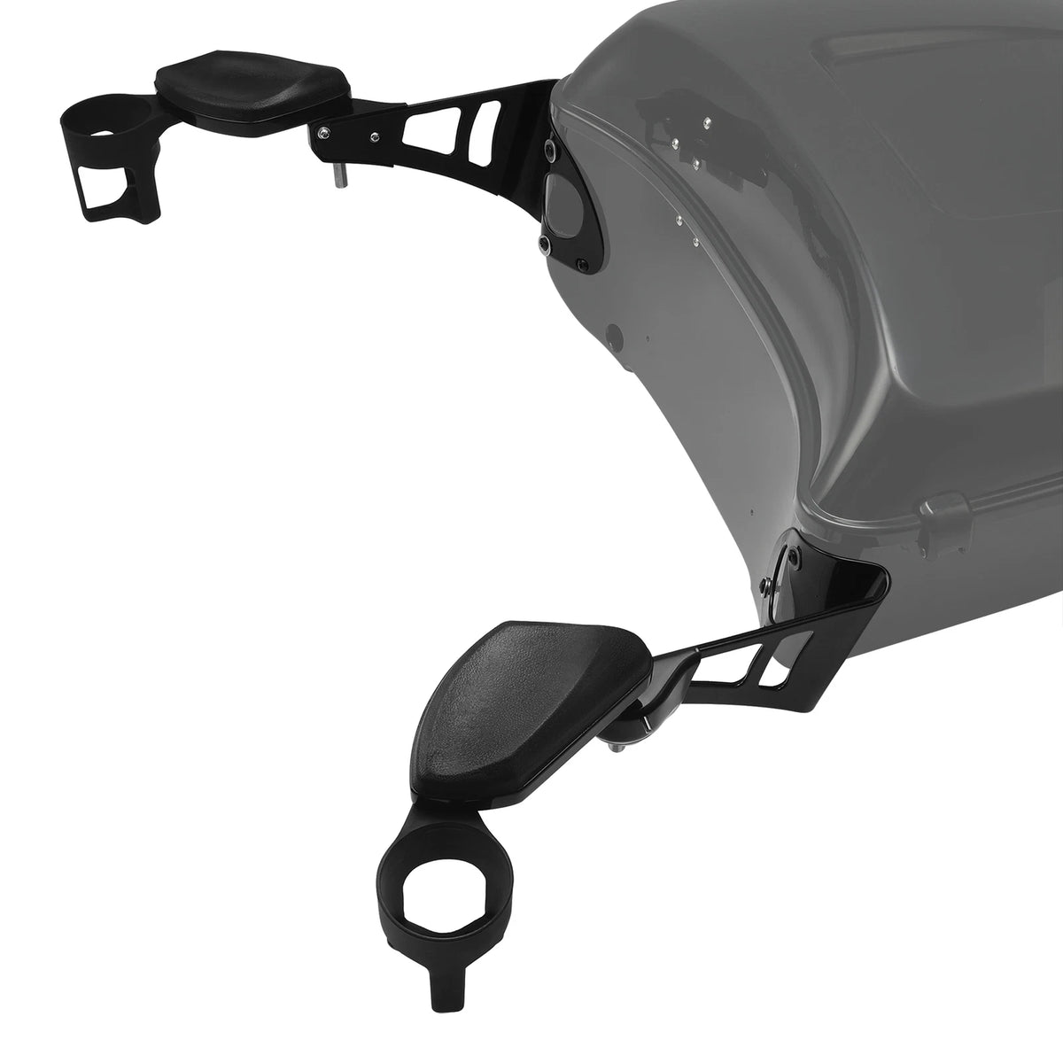 Black Rear Passenger Arm Rests W/ Drink Holder Fit For Harley Street Glide 14-Up
