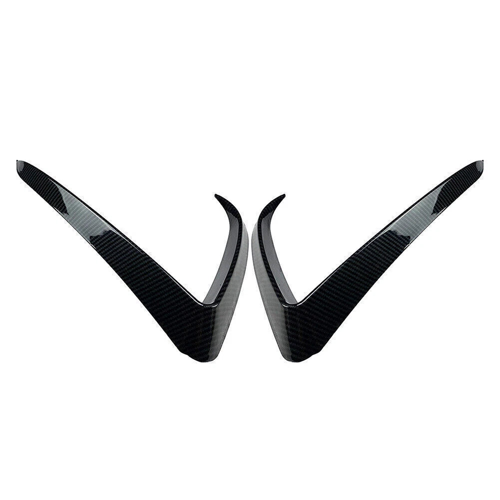 Front Fog Light Lamp Eyebrow Cover Trim Carbon Fiber For Tesla Model Y 2020-2023
