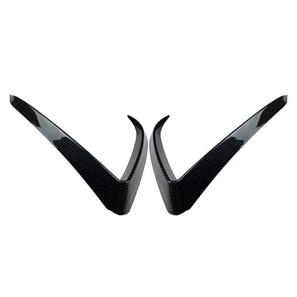 Front Fog Light Lamp Eyebrow Cover Trim Carbon Fiber For Tesla Model Y 2020-2023