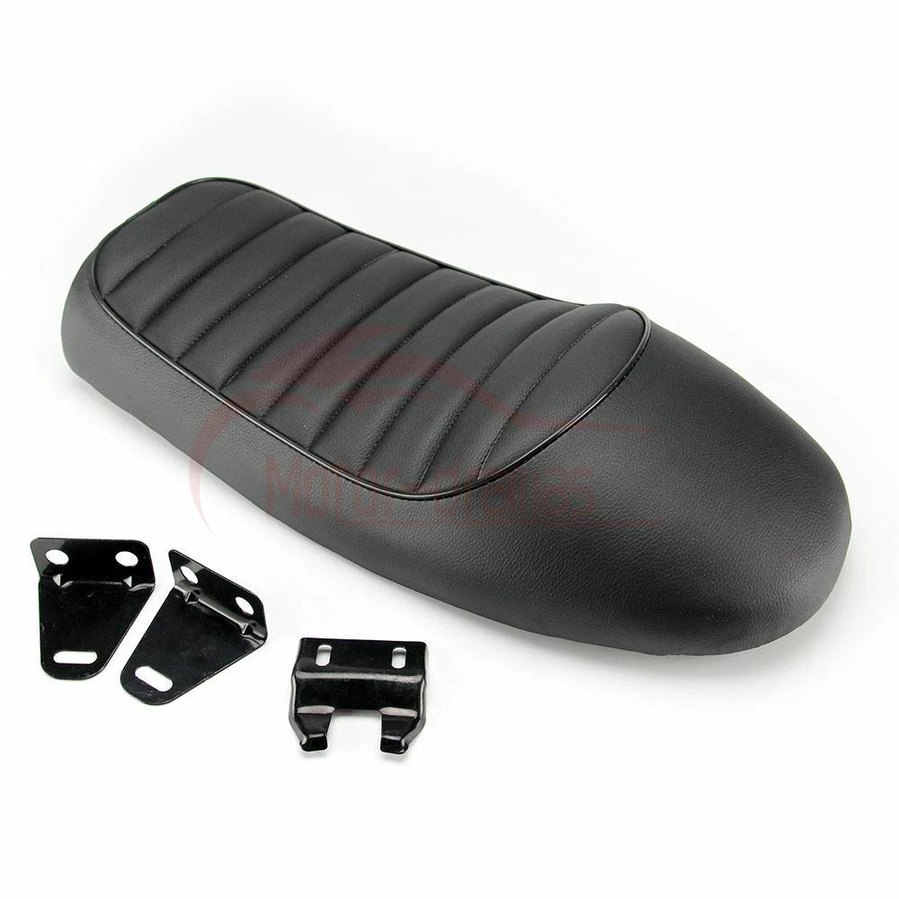 Black Vintage Hump Cafe Racer Seat For Honda Kawasaki Suzuki Yamaha BMW Vintage