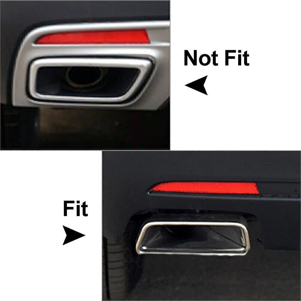 Stainless Steel Exhaust Muffler Tail Pipe Cover Trim For Cadillac XT5 2016-2020