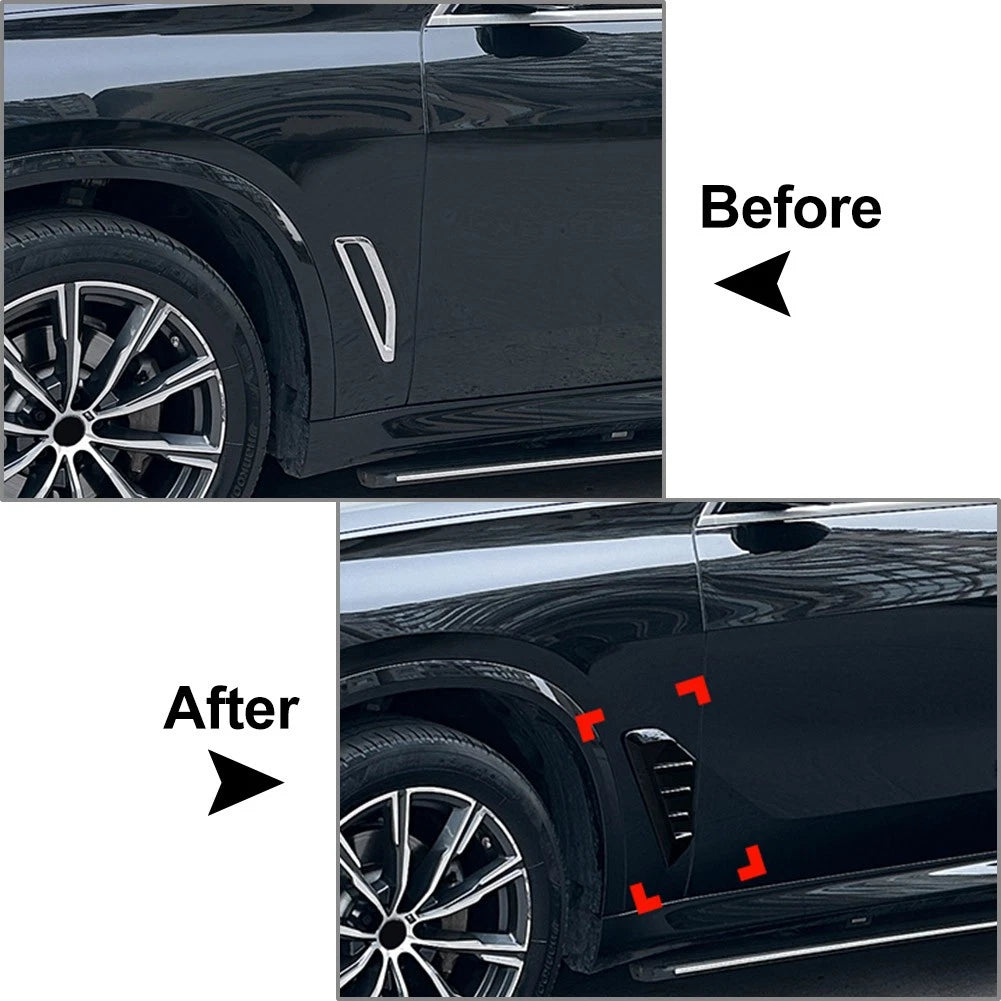 2xABS Side Fender Front Fender Grille Vents For BMW X5 G05 X5M F95 LCI 2024-2025