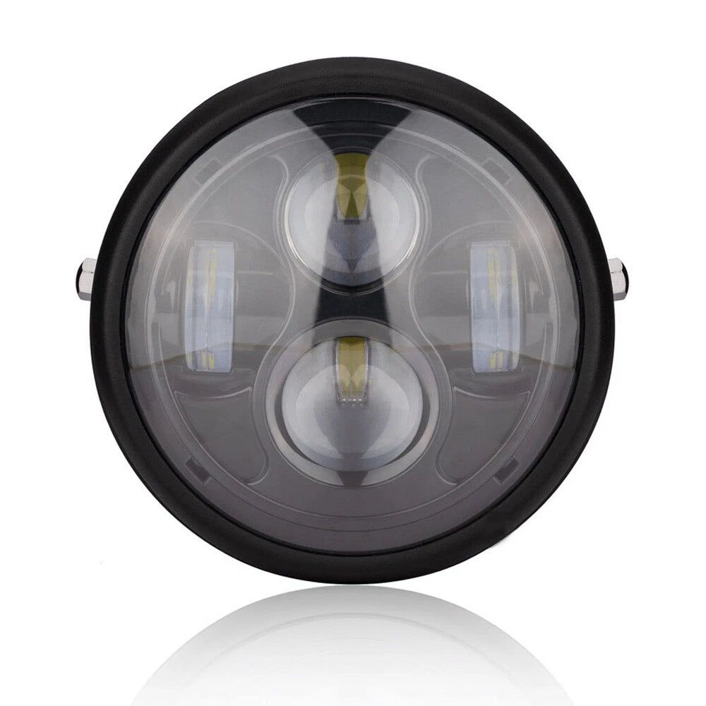 6.5'' Universal Motorcycle LED Headlight W/ Bracket For Harley Bobber Cafe Racer