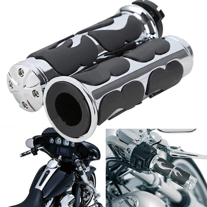 1" Motorcycle Handlebar Hand Grips For Honda Yamaha Harley Kawasaki Honda Suzuki