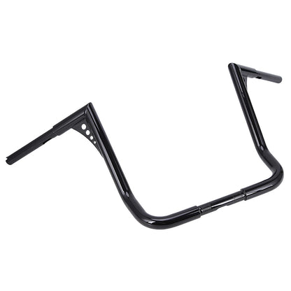 Black 16" Rise 1 1/4" Ape Hangers Bars Handlebar For Harley Electra Street Glide