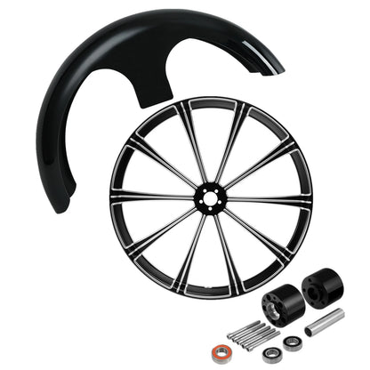 30" Front Wheel Rim Hub Dual Disc &Fender For Harley Street Road Glide ABS 08-Up