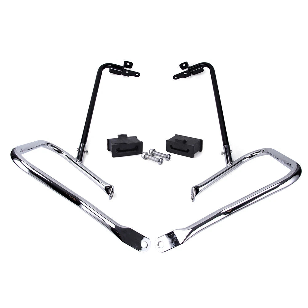 Saddlebag Bracket Guard Crash Bars For Harley Touring Street Glide FLHX 2014-23