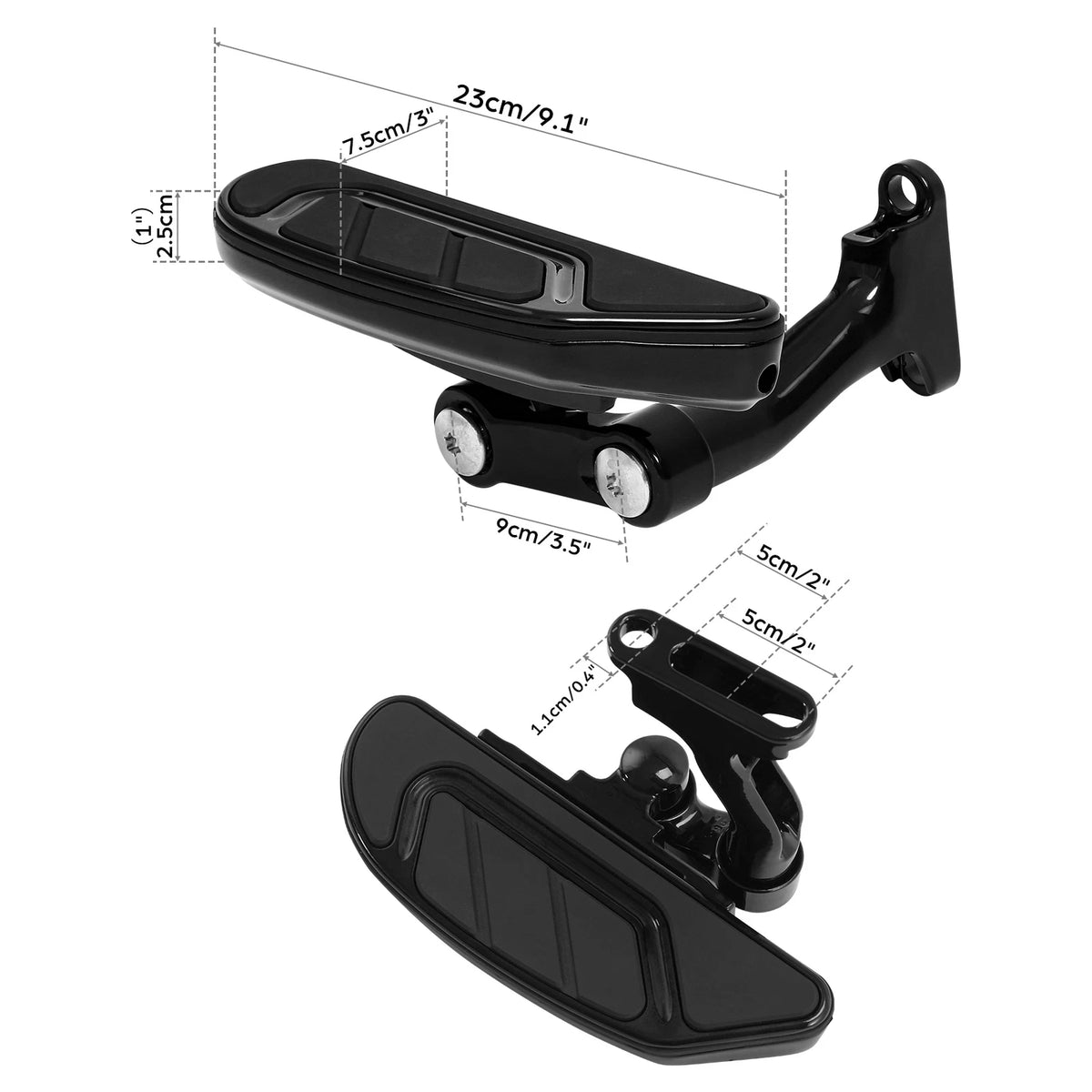 Black Rider Driver & Passenger Floorboards Fit For Harley Electra Glide 93-25 24